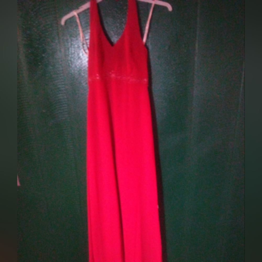 Halter Style Cranberry Bridal Gown